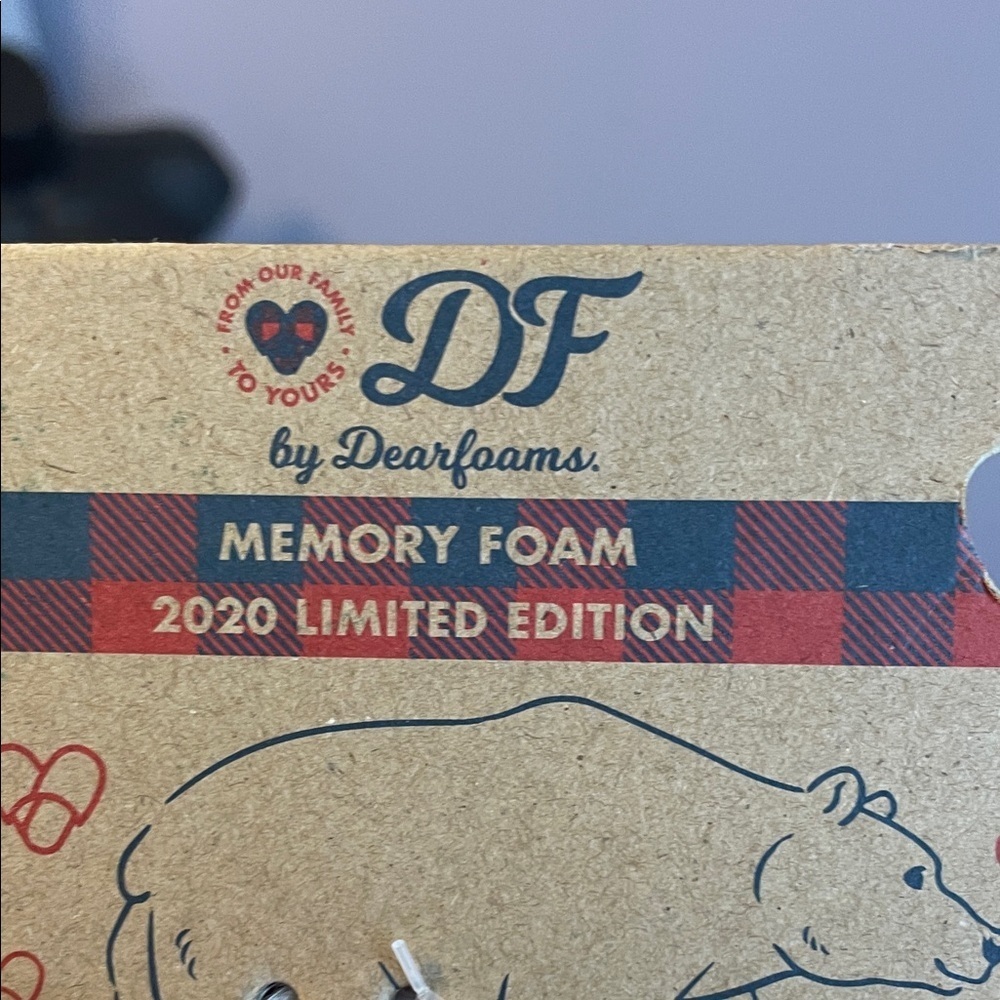 Dearfoams Memory Foam Red Black Buffalo Check Baby Bear Limited Edition Slippers - Picture 4 of 16